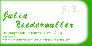 julia niedermuller business card