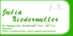 julia niedermuller business card